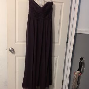 Lauren Ralph Lauren Dark Purple Strapless Dress